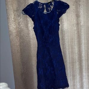 Blue lace dress